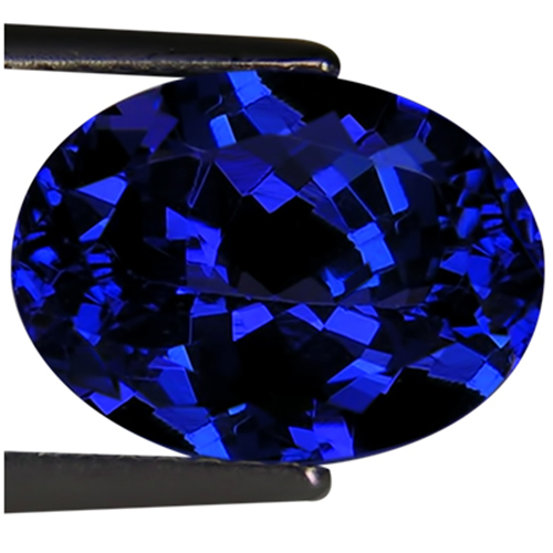 IGI Certified 4 65 Ct AAAA Natural DBlock Tanzanite Oval Cut Deep