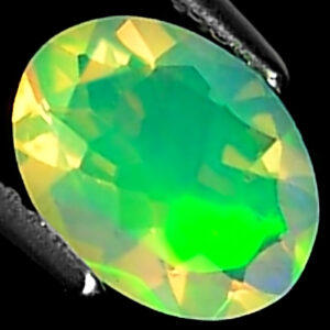 Natural 5.68 Ct Ethiopian Opal Oval Faceted Gemstone Flashy Multi Fire